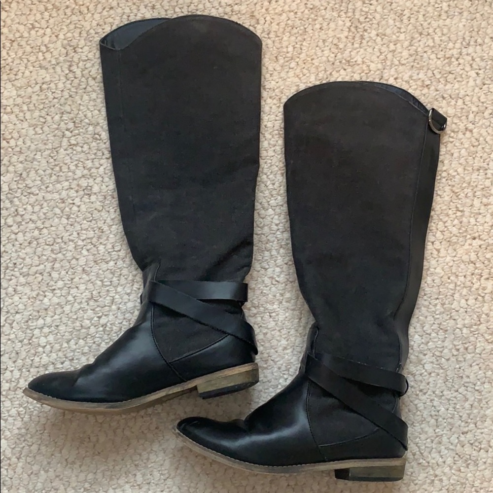 BDG black knee high flat boots
